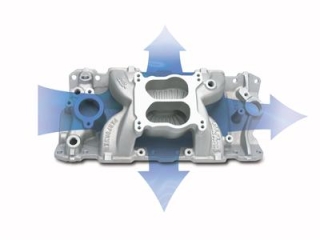 Ansaugbrücke - Intake Manifold  Chevy SB Performer RPM AIR bis 86